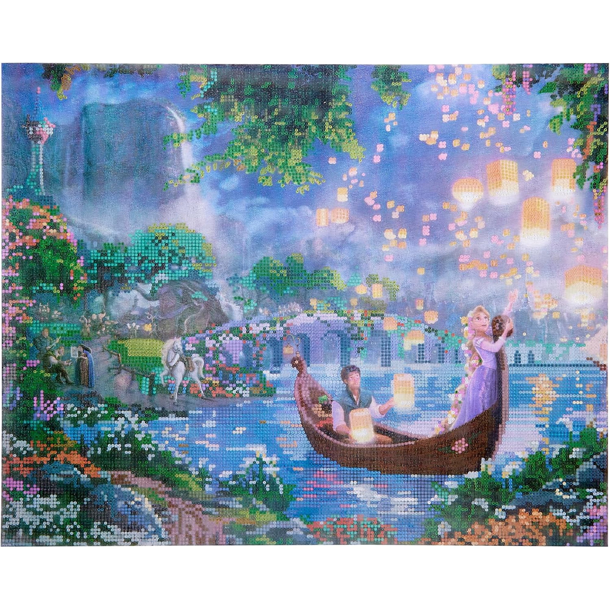RoseArt Disney Dreams Tangled Lantern Scene Diamond Art Kit 20x16