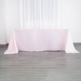 thumbnail image 5 of BalsaCircle 90" x 132" Blush Accordion Crinkle Taffeta Rectangular Tablecloth Reception, 5 of 8