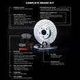 thumbnail image 3 of R1 Concepts Drilled and Slotted Carbon Coated Disc Brake Rotor Set with Off-Road/Tow Brake Pads and Hardware WBVH1-40017, 3 of 3