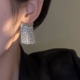 thumbnail image 5 of FNNMNNR FeiraDeVaidade Fashion Women Earrings Long Chain Drop Dangle Earrings Jewelry Curved Tassel Stud Earrings, 5 of 7