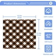 thumbnail image 5 of SKYSONIC Brown Plaid Washcloths Set of 6, Highly Absorbent Soft Cotton Fingertip Towels for Bathroom, Kitchen, Gym, Spa, Home Decor 12 x 12 Inch, 5 of 7