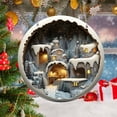 thumbnail image 1 of Adorno navideño redondo de acrílico | Letrero colgante navideño para decoración de pared | Colgante festivo para árbol | Decoración de temporada para el hogar, la oficina y fiestas, 1 of 6
