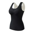 thumbnail image 2 of RXIRUCGD Women Fashion Solid Round-Neck Chest Cushion Heating Warm Top( Noir, Taille:L, 2 of 3