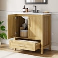 thumbnail image 1 of GloryStar Bathroom Storage Vanity, Single Ceramic Basin with Integral Top, Lower Drawer and Dual Soft-Close Doors, 1 of 7
