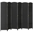 thumbnail image 1 of HOMCOM 6-panel Room Divider, 5.6 Ft Tall Folding Privacy Screen, Black, 1 of 10