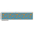 thumbnail image 3 of Ambesonne Orange Blue Fabric by the Yard Upholstery, Thin Peduncle Flowers, 1 Yard, Turquoise Dark Orange, 3 of 5