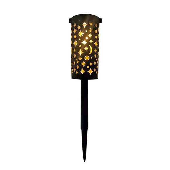 Camping Light for Outdoor Use | Solar Moon Hollow Star Wrought Lamp for Garden Patio and Camping Spaces