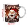 PEONAVET Mug Lettering Christmas Mug Inflated Snowman Mug, Santa Mug Press Puffy 15oz 11oz Coffe