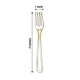 thumbnail image 3 of Efavormart 24 Pack | 7" Gold Modern Hollow Handle Design Plastic Forks, Disposable Utensils, 3 of 10