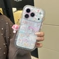 thumbnail image 4 of For 17 16 15 14 Pro Max 17 Pro Phone Case Soft Silicone Shockproof Cover Cute Sanrio Cartoon My Melody With Chain Anti-loss Cases, 4 of 19