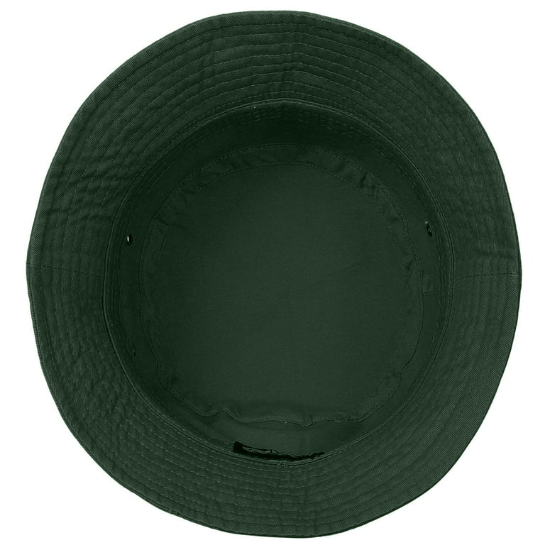 Falari Bucket Hat for Men Women unisex 100% Cotton Packable Foldable Summer Travel Beach Outdoor Fishing Hat - LXL Dark Green, Adult Unisex, Size: One
