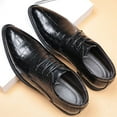 thumbnail image 3 of Xucatan Men's Casual Dress Shoes with Alligator Print Mens Square Toe Business Dress Shoes Classic Lace Up Formal Oxford Shoes Anti-Slip Low Top Non Slip Prom Gift, 3 of 7