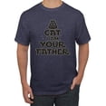 thumbnail image 1 of Cat I Am Your Father Cat Lover Men's Graphic T-Shirt, Vintage Heather Navy, X-Large, 1 of 5