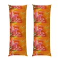 thumbnail image 1 of Balery Orange Flower Psychedelic Funda Protectora para Almohada Corporal de Algodón Hipoalergénico con Cierre(55 x 21 pulgadas), Almohadas No Incluidas, 1 of 7