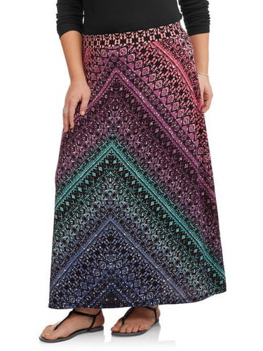 Women's Plus Maxi Skirt - Walmart.com