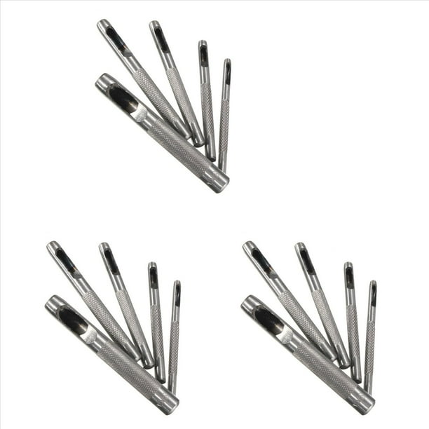 15Pcs Agujero Cortador de CinturóN de Artesanal PunzóN Herramienta de Bricolaje 3Mm-8Mm Set Puncher