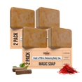 thumbnail image 1 of Ghar Soaps Sandalwood & Saffron Magic Soaps For Bath (100 Gms Pack Of 4), 1 of 1