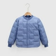 thumbnail image 2 of Toddler Baby Girls Boys Down Jacket Button Down Warm Winter Outerwear Kids Stand Collar Puffer Padded Quilted Snowsuits Coats, 2 of 5