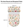 thumbnail image 5 of Renewold Fall Flowers Elongated Toilet Lid Cover Dust Cover Washable Toilet Tank Cover Set of 2 Soft Toilet Protector Cover Fits Most Toilet Tanks and Lids, 5 of 6