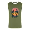 thumbnail image 4 of Taqqpue Mens Plus Size Tank Tops Casual Crewneck Hawaiian Sleeveless Shirts Quick Dry Graphic Beach Coconut Tree Gym Tank Tops for Swim, 4 of 5