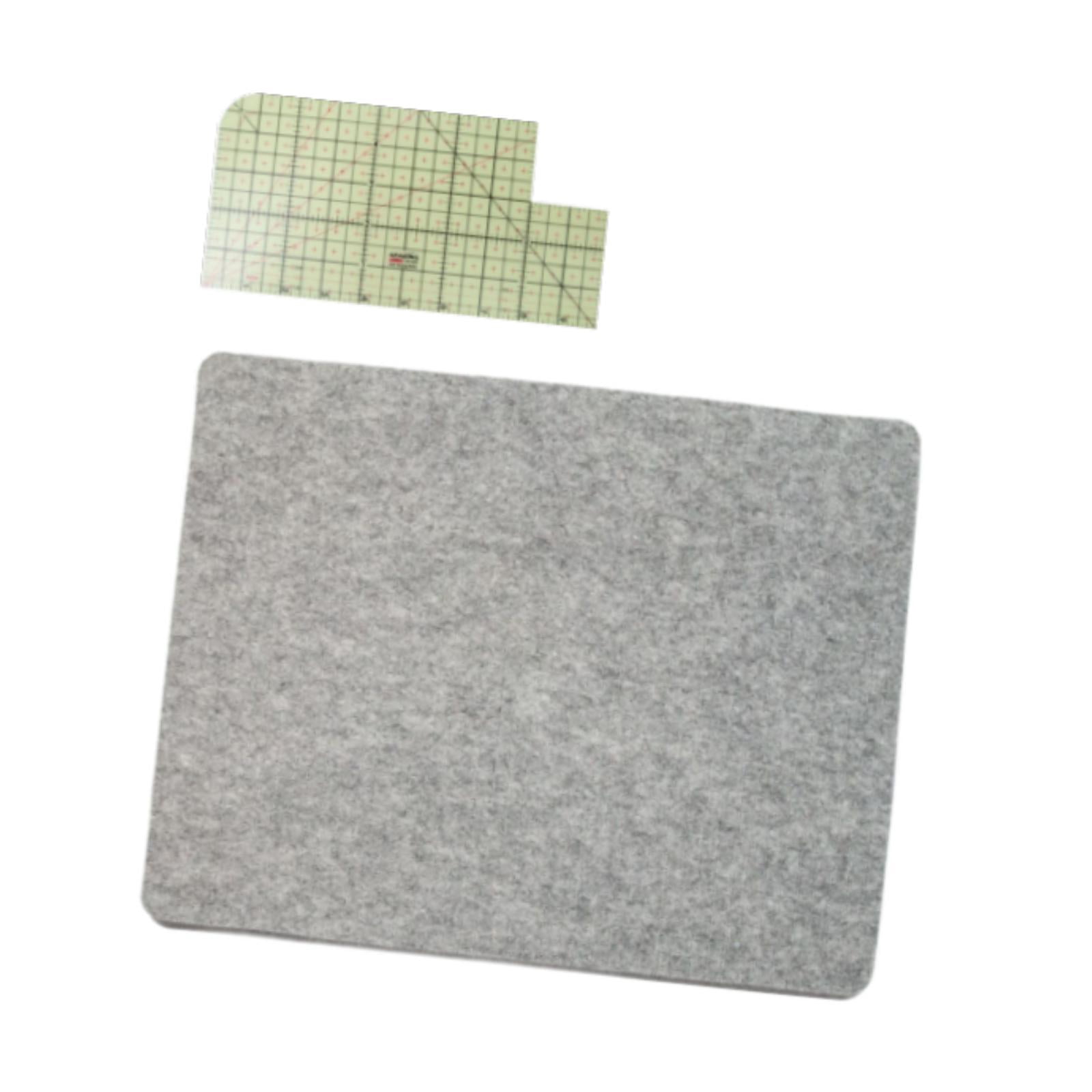 Fiocias Ironing Mat Felt Iron Board Mat Hot Ironing Ruler for Ironing Station Countertop Set B