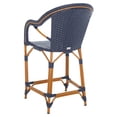 thumbnail image 6 of SAFAVIEH California Outdoor Patio Counter Stool w/ Arm, Navy, 6 of 11