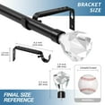 thumbnail image 3 of Urbanest Pierre Cut Crystal Drapery Curtain Rod Set 3/4" (Black, 88"-120"), 3 of 12