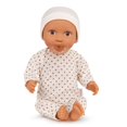 thumbnail image 3 of LullaBaby – Muñeca bebé de 14 pulgadas – Tono de piel oliva y ojos marrones – Cuerpo suave y conjunto extraíble – Gorro color marfil y accesorios para chupete – Juguetes para niños de 2 años en adelan, 3 of 5