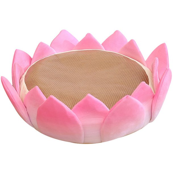 KAKOWELY Cojín cómodo para asiento de suelo Cojín con forma de loto Cojín de flores de peluche Cojín para asiento de suelo