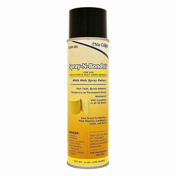 Nu-Calgon Spray Adhesive, Spray-N-Bond Series, White, 8.6 oz, Cartridge 4369-85