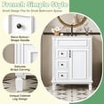 thumbnail image 6 of Harper & Bright Designs 24" Small Bathroom Vanity with Sink, Modern Bathroom Cabinet Freestanding with Drawers, Bathroom Storage Cabinet with Adjustable Shelffor Small Space, White, 6 of 14