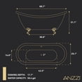 thumbnail image 4 of Anzzi Ft-Az132 Falco 70" Free Standing Acrylic Soaking Tub - Gold, 4 of 7