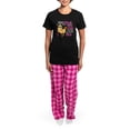 thumbnail image 4 of CafePress - Mad Chick 3L Breast Cancer Women's Dark Pajamas - Women's Short Sleeve Print T-Shirt and Pants Dark Cotton Pajama Set, 4 of 7