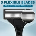thumbnail image 2 of 36 Pcs Men's Disposable Razors,Bulk 5-blade Blade Razors for Men Set for a Smooth and Comfortable Shave, 2 of 6