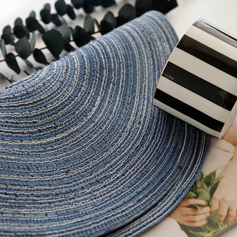 KABOER Corn Straw Braided Dining Table Mats Extra Thick Coasters Mat