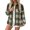 Green, variant on Coats for Women Plaid Long Sleeved Lapel Outerwear Jacket,Womens Coats Plus Size Green XXL