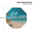 thumbnail image 2 of Vsdgher Shopping Cart On Tropical Beach Print Leather Coasters for Drinks, Durable Drink Coasters 4 Set for Tabletop Protection, Luxurious Home Décor and Housewarming Gift-Octagon, 2 of 6