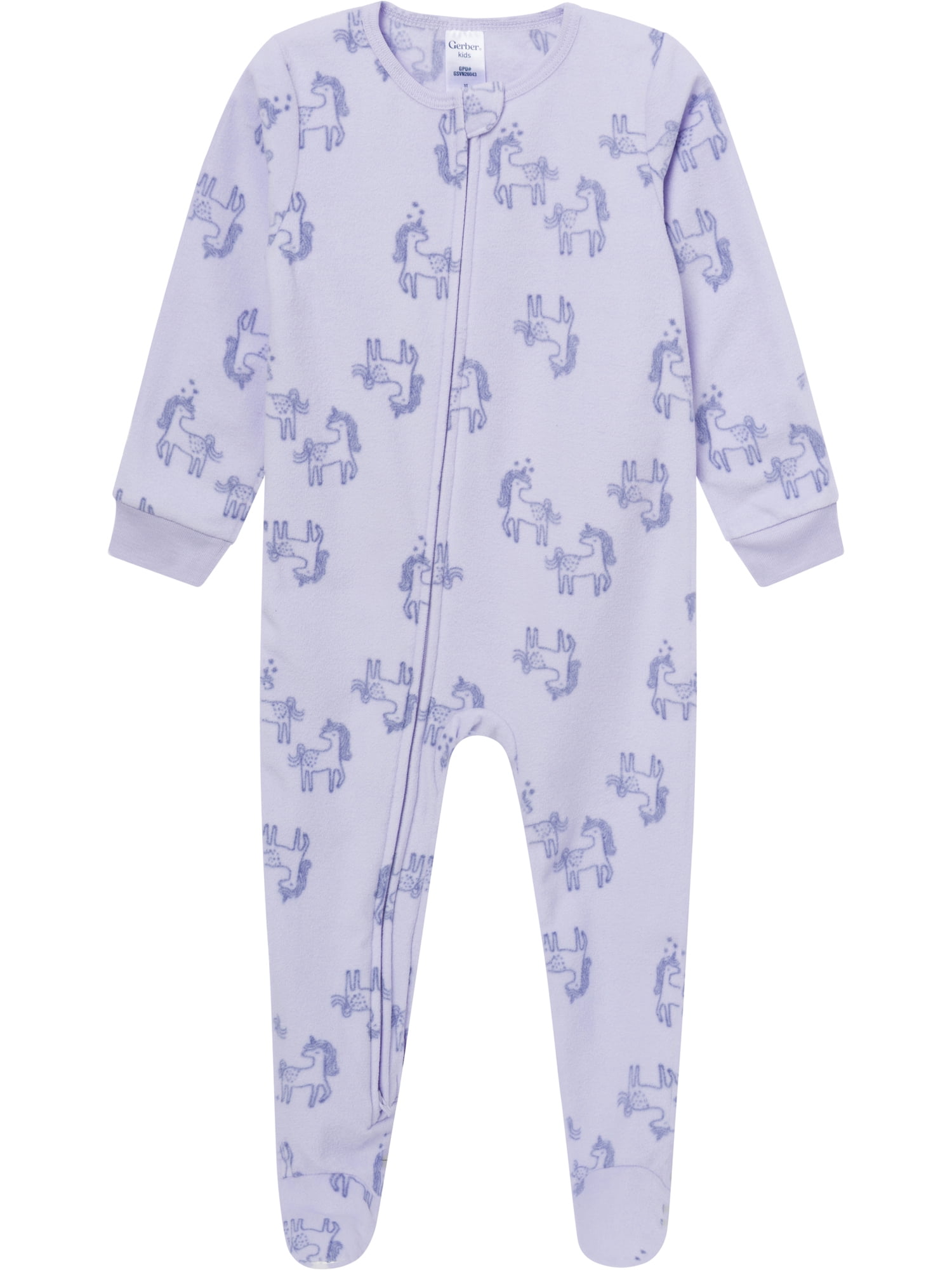 Gerber Baby and Toddler Neutral Microfleece 2-Way Zipper Blanket Sleeper Pajamas, 2-Pack, Sizes 0/3 Months - 5T