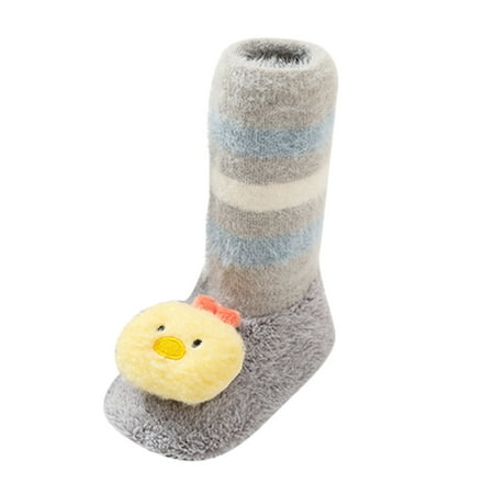 

Kids Shoes Floor Thickened In Autumn And Winter Cartoon Dispensing Socks Shoes