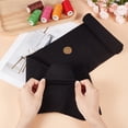 thumbnail image 3 of Rib Cuff Fabric 39x6inch Stretch Fine Ribbing Knit Fabric Black Elastic Knit Material DIY, 3 of 5