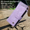 thumbnail image 6 of Decase for Samsung Galaxy S23 Ultra Wallet Case with Card Holder, PU Leather Kickstand Card Slots Adjustable Crossbody Lanyard Zipper Magnetic Flip Shockproof Cover Case 6.8 Inch, Purple, 6 of 9