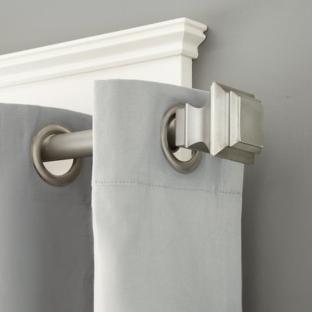 Kenney Lincoln Window Curtain Rod, 1quot; Diameter, 90130quot; Length, Champagne Pewter  Walmart.com