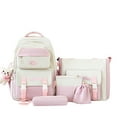 thumbnail image 1 of Tyidzon Student Backpack Four Piece Set Backpack Large Capacity High Value Spliced Color Blocking Women's Backpack, 1 of 1