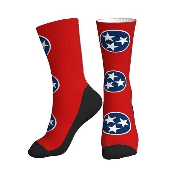 Mens Womens Tennessee Flag Hiker Cushion Crew Socks