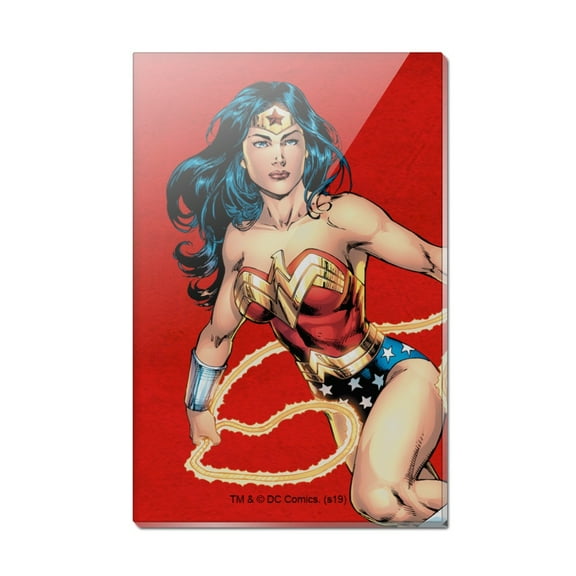 Wonder Woman Character Rectangle Acrylic Fridge Refrigerator Magnet