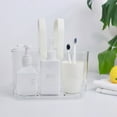 thumbnail image 4 of Bathroom Storage Basket Hollow Out Holes Drainage Transparent Hanging Storage Save Space Deep Shampoo Bathroom Rack Household Stuff, 4 of 8