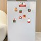thumbnail image 5 of Fiudx Decoración del hogar Pegatinas navideñas para refrigerador con ventosa magnética, decoración tridimensional para refrigerador con imán de Papá Noel, 5 of 6