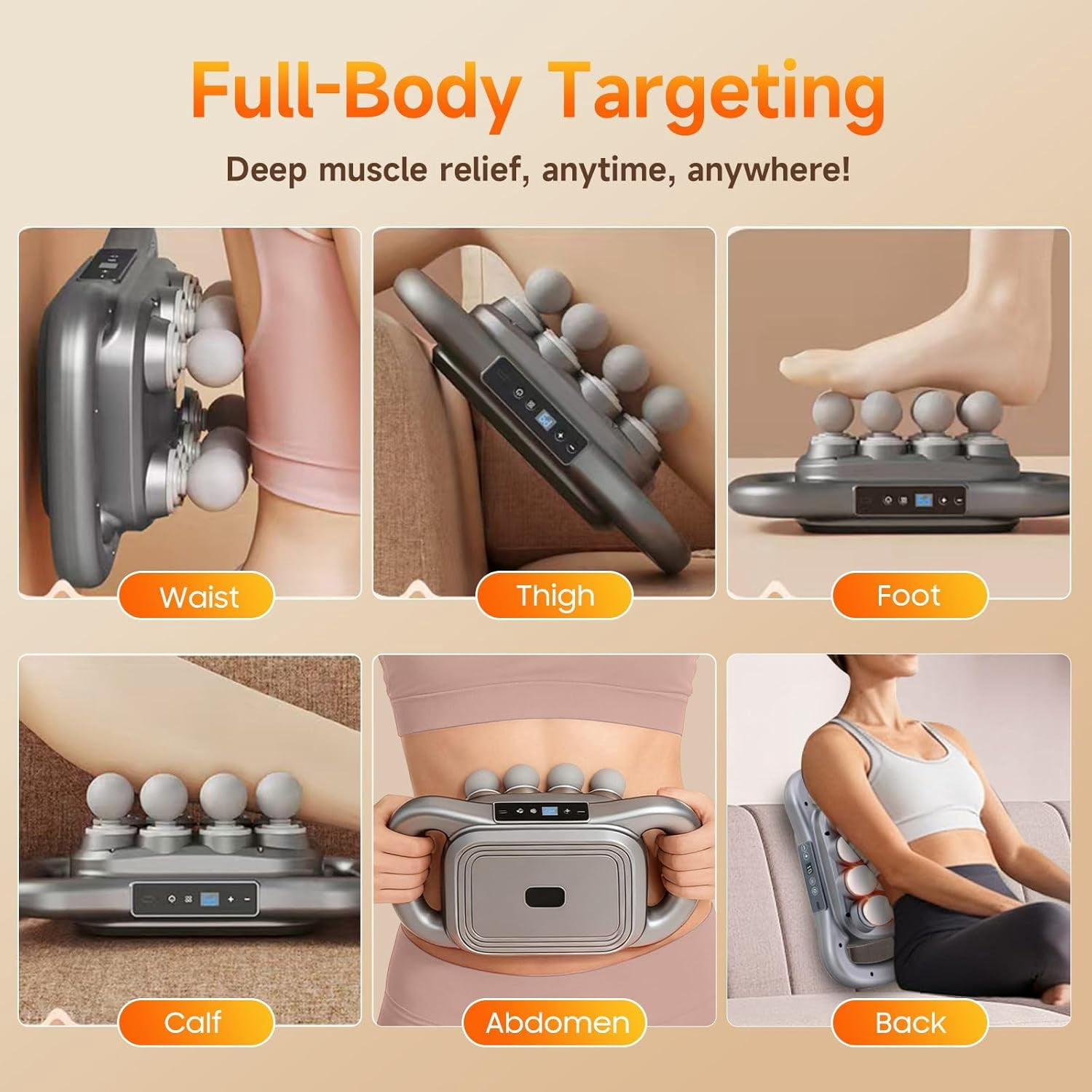 16-Head Massage Gun Set, 9 Modes and 9 Speeds Muscle Massager, for Back, Shoulder, Neck, Leg and Foot Muscle Pain Relief
