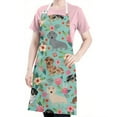 thumbnail image 5 of Dachshund and Flower Apron-Garden Aprons for Women with Pockets-Cotton Linen Waterproof Kitchen Cooking Gardening Aprons Adjustable for Kitchen,Cooking,BBQ and Salon 33x27 Inch, 5 of 7