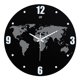 thumbnail image 1 of Mapa del mundo Reloj de pared Sala de estar Cocina Decoración de oficina Reloj redondo grande para colgar en la pared Inevent JJ24899-00B, 1 of 6